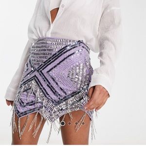 Sold ASOS purple embellished skirt